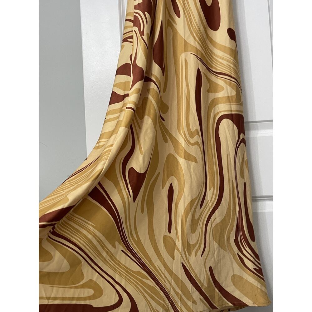 Y2K Swirl Print Slip Midi Dress Grunge Whimsigoth Bombshell Party Summer Maxi - Picture 7 of 12